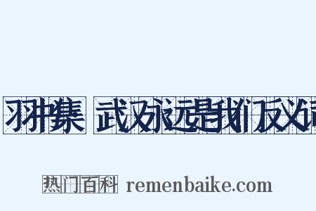 羽书集·武汉永远是我们反义词是什么意思的图片